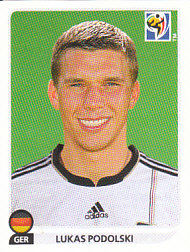 Lukas Podolski Germany samolepka Panini World Cup 2010 #274